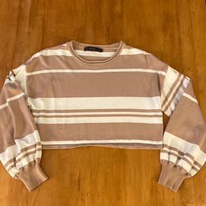 SYZRI, striped crop sweater, size small